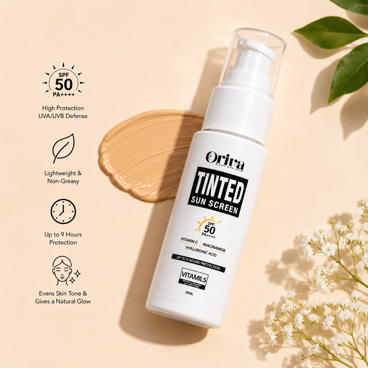 Oriva Tinted Sun Shield SPF 50