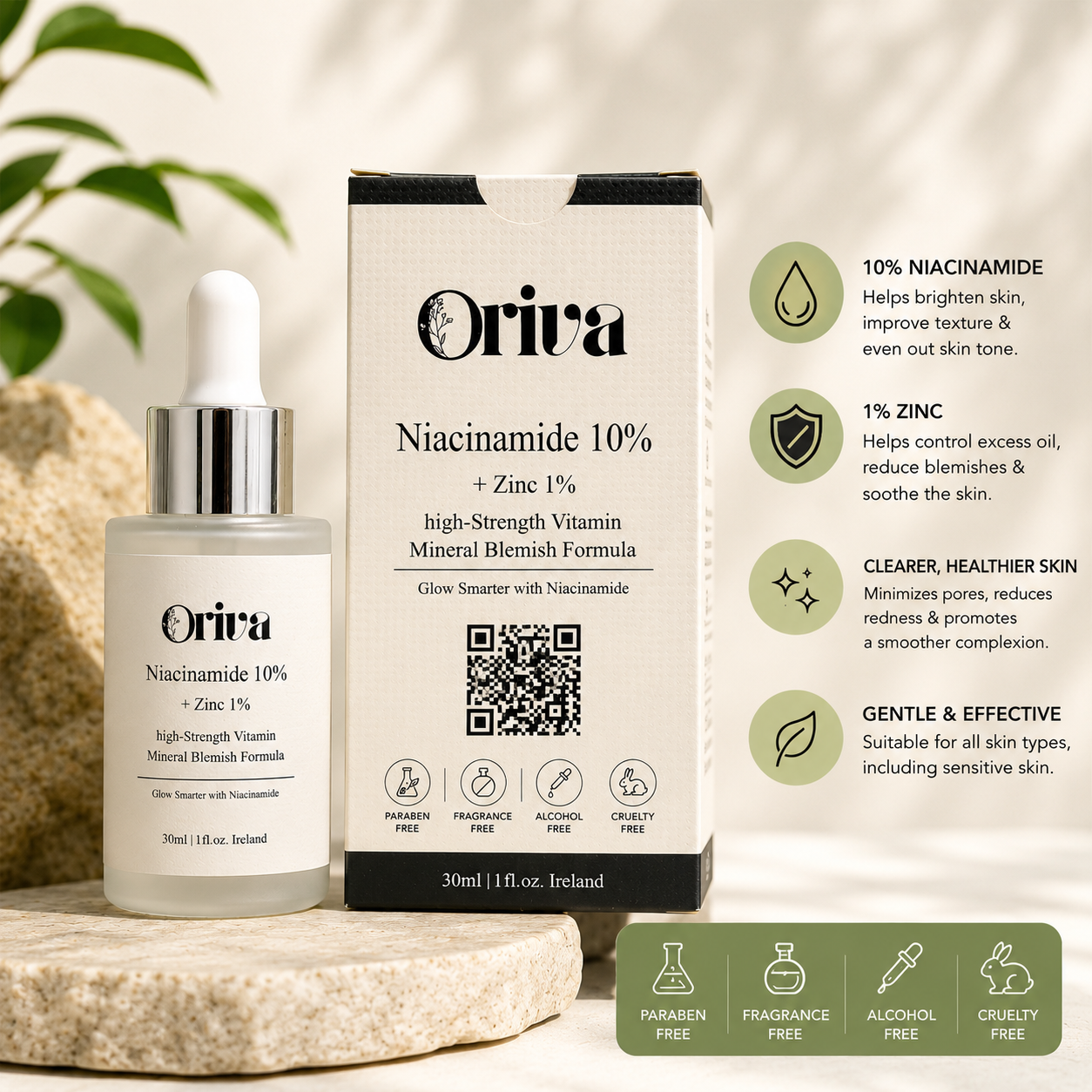 Oriva Niacinamide 10% + Zinc 1% Serum