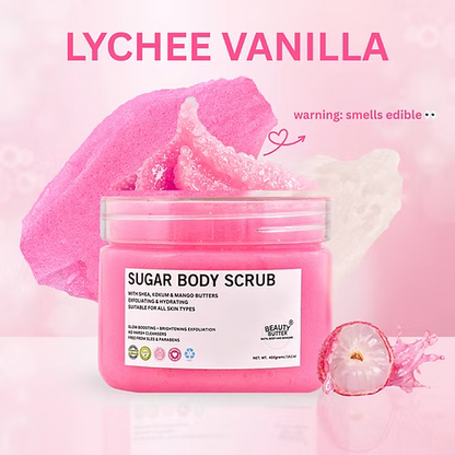 Strawberry Lychee Vanilla Mild Sugar body Scrub